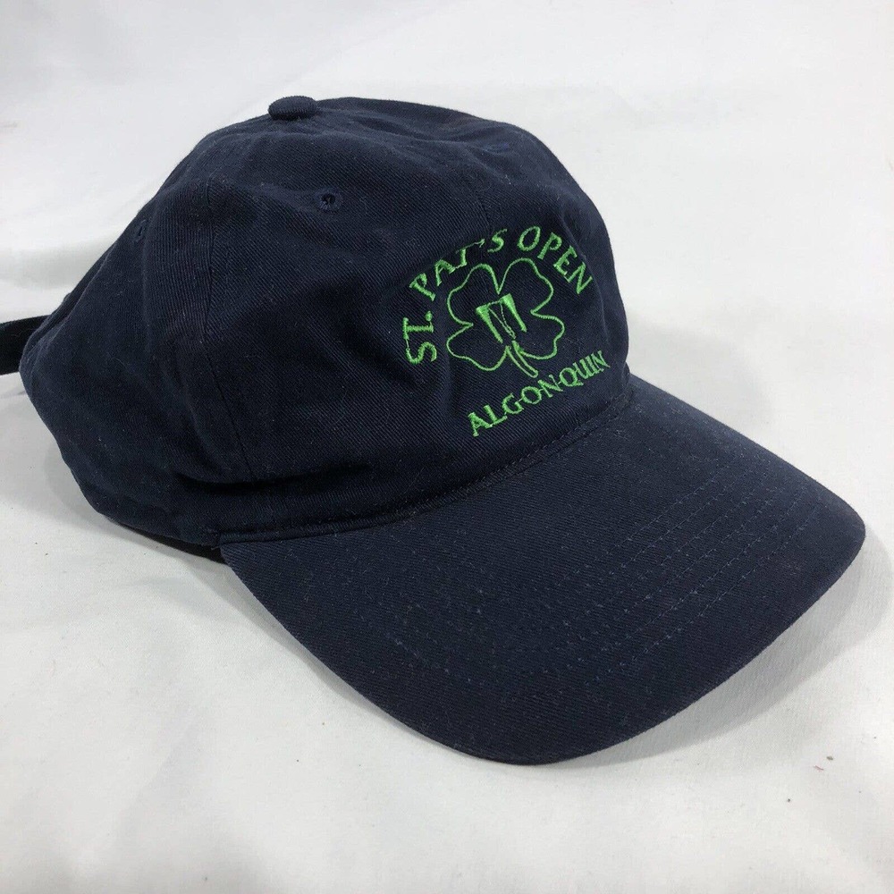 St Pats Open Algonquin Hat Cap Adjustable Strap One Size Fits Most Navy Blue OSF - Picture 3 of 10
